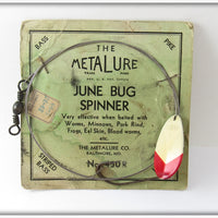Vintage Metalure Co June Bug Spinner Lure On Card