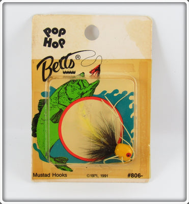 Vintage Betts Yellow Pop Hop Popper Lure On Card 