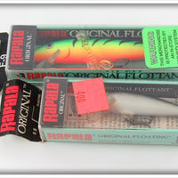 Rapala Firetiger & Silver Minnow Lure Pair In Boxes 