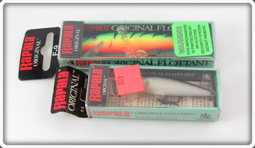 Rapala Firetiger & Silver Minnow Lure Pair In Boxes 