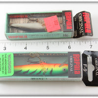 Rapala Firetiger & Silver Minnow Pair In Boxes