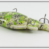 Green & Black Splatter Jointed Swimbait