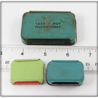 Shurkatch & Ideal Split Shot Tin Lot Of Three