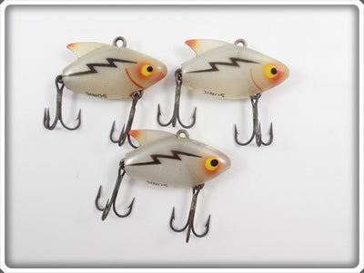 Heddon Translucent White Sonic Lot Of Three