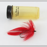 Vintage L.L. Bean Inc Red Fly In Tube