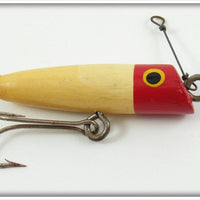 South Bend Best O Luck Red & White Flyrod Wobbler Lure 