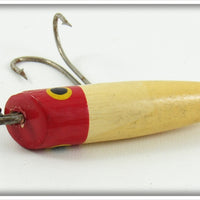 South Bend Best O Luck Red & White Flyrod Wobbler