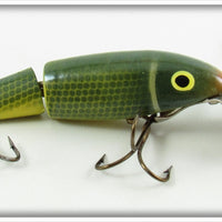 Vintage Wallsten Tackle Co Green Scale Jointed Cisco Kid Lure