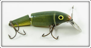 Vintage Wallsten Tackle Co Green Scale Jointed Cisco Kid Lure