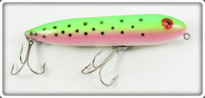 Vintage Heddon G Fleck Rainbow Trout Zara Spook Lure 