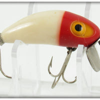 Vintage Wright & McGill Red Head White Miracle Minnow Lure 