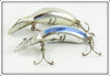 Heddon Nickel Plate Chrome Tadpolly Spook Pair