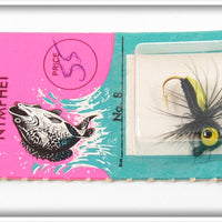 Vintage Gapen's Black Nympet Fly Lure On Card