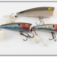 Rebel Classic Pop R & Pop R Lot Of Three Lures