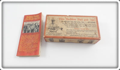 Heddon Empty Brush Box For 9432 Red & White Jointed River Runt