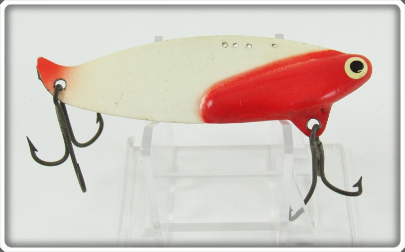 Vintage Heddon Red & White Large Sonar Lure 435 