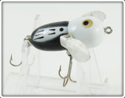 Vintage Heddon Black White Head Tiny Crazy Crawler Lure