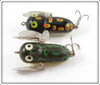 Heddon Black Frog & Bullfrog Tiny Crazy Crawler Pair