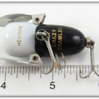 Heddon Black White Head Tiny Crazy Crawler