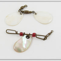 Vintage Mother Of Pearl Or Shell Spinner Pair