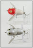Heddon Silver Shore & Red/White Shore Tiny Crazy Crawler Pair