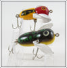 Heddon Bullfrog & Yellow Red Head Tiny Crazy Crawler Pair