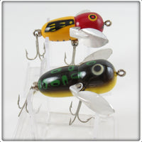 Heddon Bullfrog & Yellow Red Head Tiny Crazy Crawler Pair