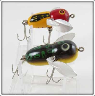 Heddon Bullfrog & Yellow Red Head Tiny Crazy Crawler Pair