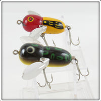 Heddon Bullfrog & Yellow Red Head Tiny Crazy Crawler Pair