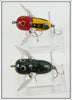 Heddon Bullfrog & Yellow Red Head Tiny Crazy Crawler Pair