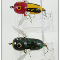 Heddon Bullfrog & Yellow Red Head Tiny Crazy Crawler Pair