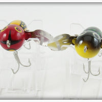 Heddon Bullfrog & Yellow Red Head Tiny Crazy Crawler Pair