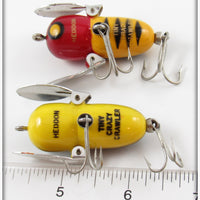 Heddon Bullfrog & Yellow Red Head Tiny Crazy Crawler Pair