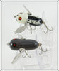 Heddon Mouse & Black White Head Tiny Crazy Crawler Pair