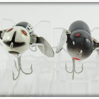 Heddon Mouse & Black White Head Tiny Crazy Crawler Pair
