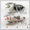 Heddon Mouse & Black White Head Tiny Crazy Crawler Pair