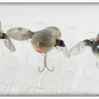 Heddon Silver Shore & Mouse Tiny Crazy Crawler Lot Of Three