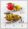 Heddon Yellow Red Head & Bullfrog Tiny Crazy Crawler Pair