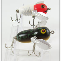 Heddon Bull Frog & Red/White Shore Tiny Crazy Crawler Pair