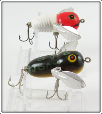 Heddon Bull Frog & Red/White Shore Tiny Crazy Crawler Pair