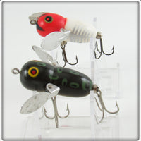Heddon Bull Frog & Red/White Shore Tiny Crazy Crawler Pair
