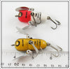 Heddon Bull Frog & Red/White Shore Tiny Crazy Crawler Pair