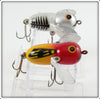 Heddon Silver Shore & Yellow Red Head Tiny Crazy Crawler Pair 