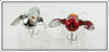 Heddon Silver Shore & Yellow Red Head Tiny Crazy Crawler Pair