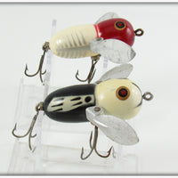Heddon Red/White Shore & Black White Head Tiny Crazy Crawler Lure