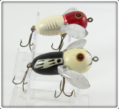 Heddon Red/White Shore & Black White Head Tiny Crazy Crawler Lure