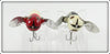 Heddon Red/White Shore & Black White Head Tiny Crazy Crawler Pair