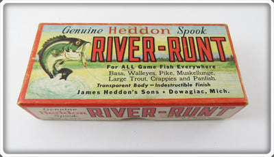 Heddon Empty Box For Yellow Shore Midget River Runt Spook