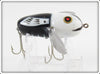 Vintage Heddon Black White Head Crazy Crawler Lure 