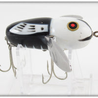 Vintage Heddon Black White Head Crazy Crawler Lure 